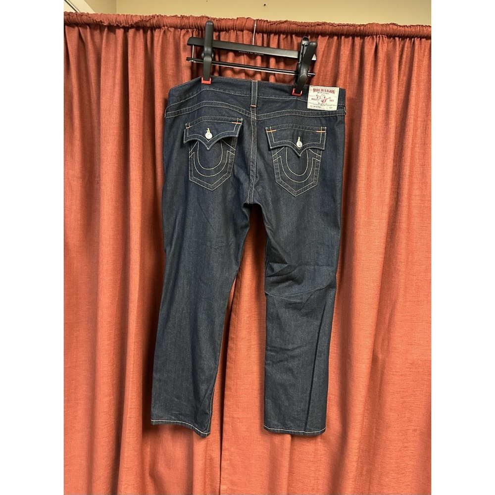 True Religion Dark wash blue Baggy Jeans Skinny Flap size 44